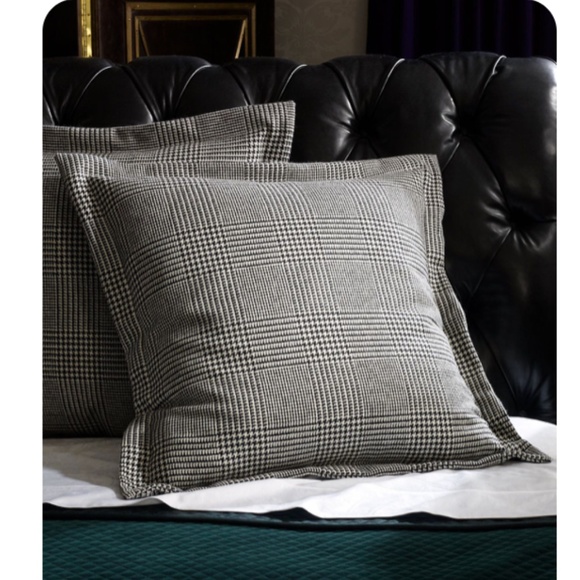 plaid euro pillow shams